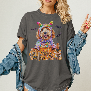 Customised Shirt - Colorful Monster Doodle Dog - Casual Wear For Men - Unisex Outfit - Unisex T-Shirt