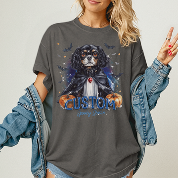 Personalised Shirt - Vampire Cavalier Spaniel Dog - Outfit For Men - Best Unisex T Shirt