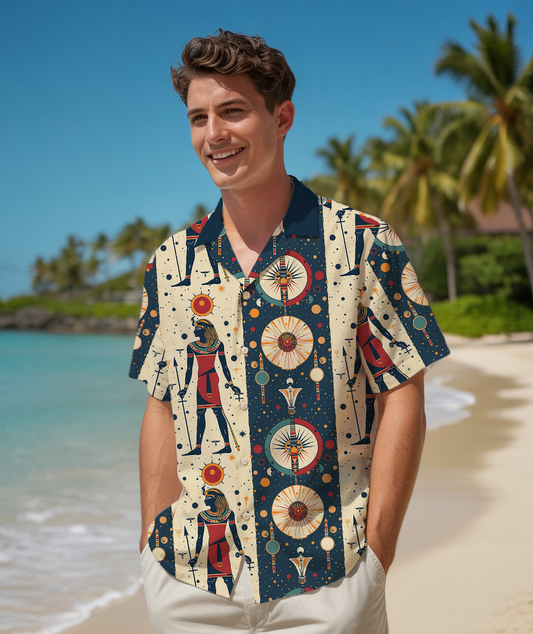 Egyptian Sun God - Hawaiian Shirt For Men - Beach Clothing
