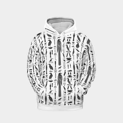 Avian Glyphs Chronicle - Graphic Hoodies - Hooded Sweatshirt - Unisex Hoodie