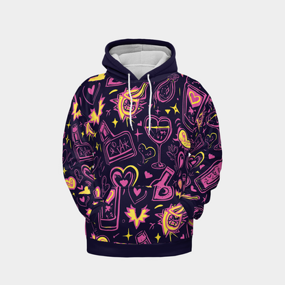 Electric Love Doodle - Graphic Hoodies - Cool Hoodies - Unisex Hoodie
