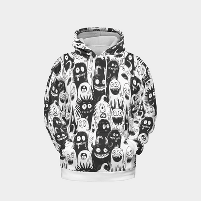 Monster Doodle Crowd - Graphic Hoodies - Cool Hoodies - Unisex Hoodie