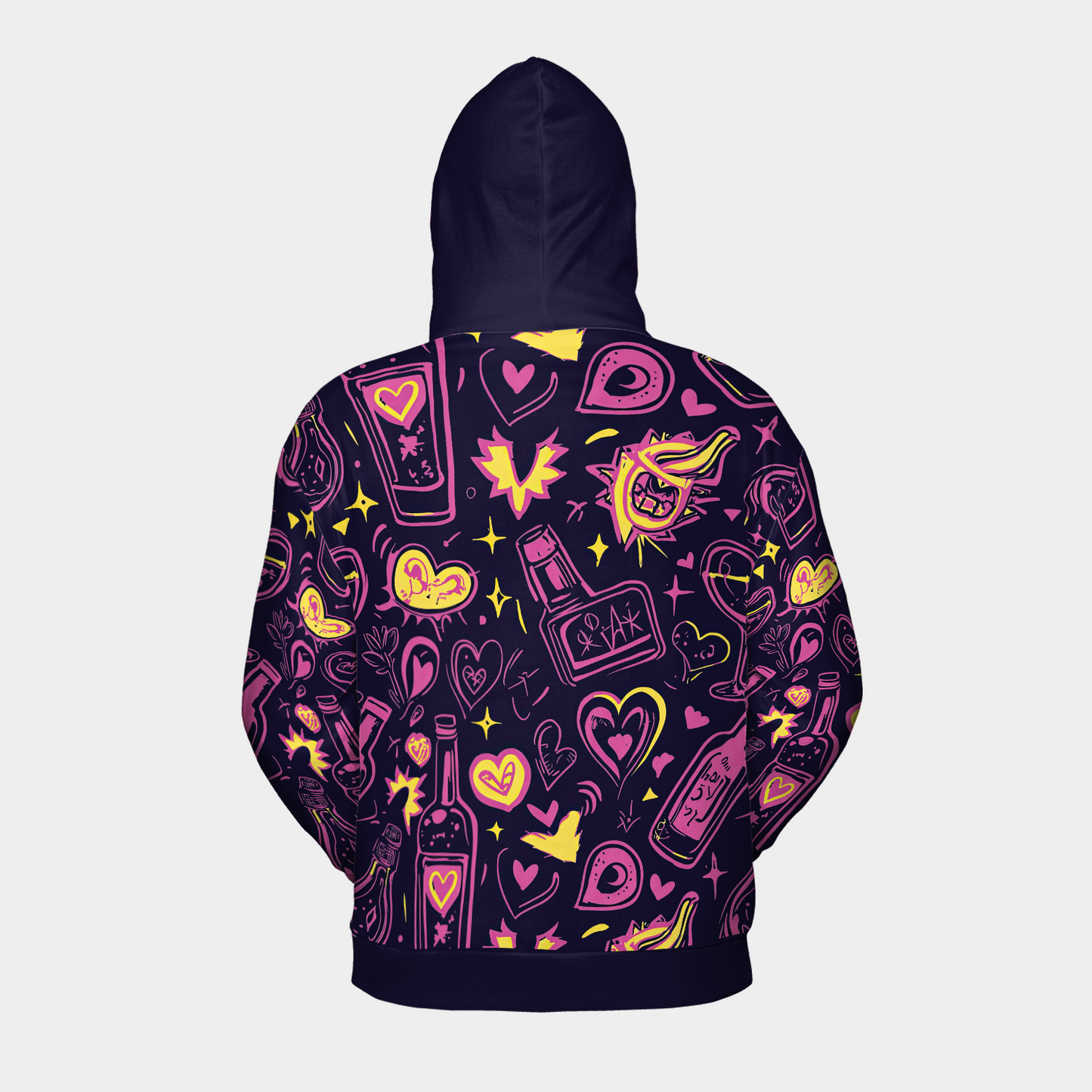Electric Love Doodle - Graphic Hoodies - Cool Hoodies - Unisex Hoodie