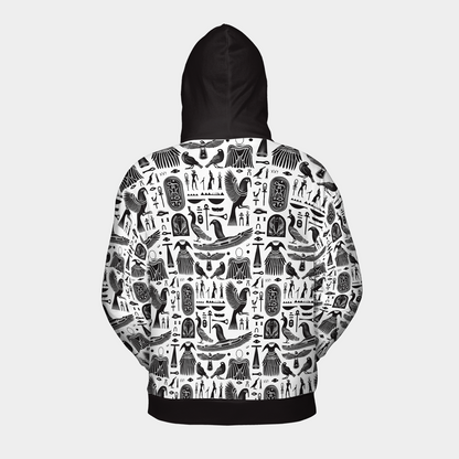 Ancient Gods Glyphs - Graphic Hoodies - Hooded Sweatshirt - Unisex Hoodie