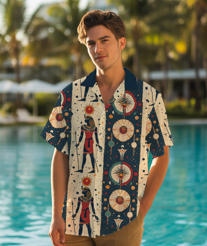 Egyptian Sun God - Hawaiian Shirt For Men - Beach Clothing