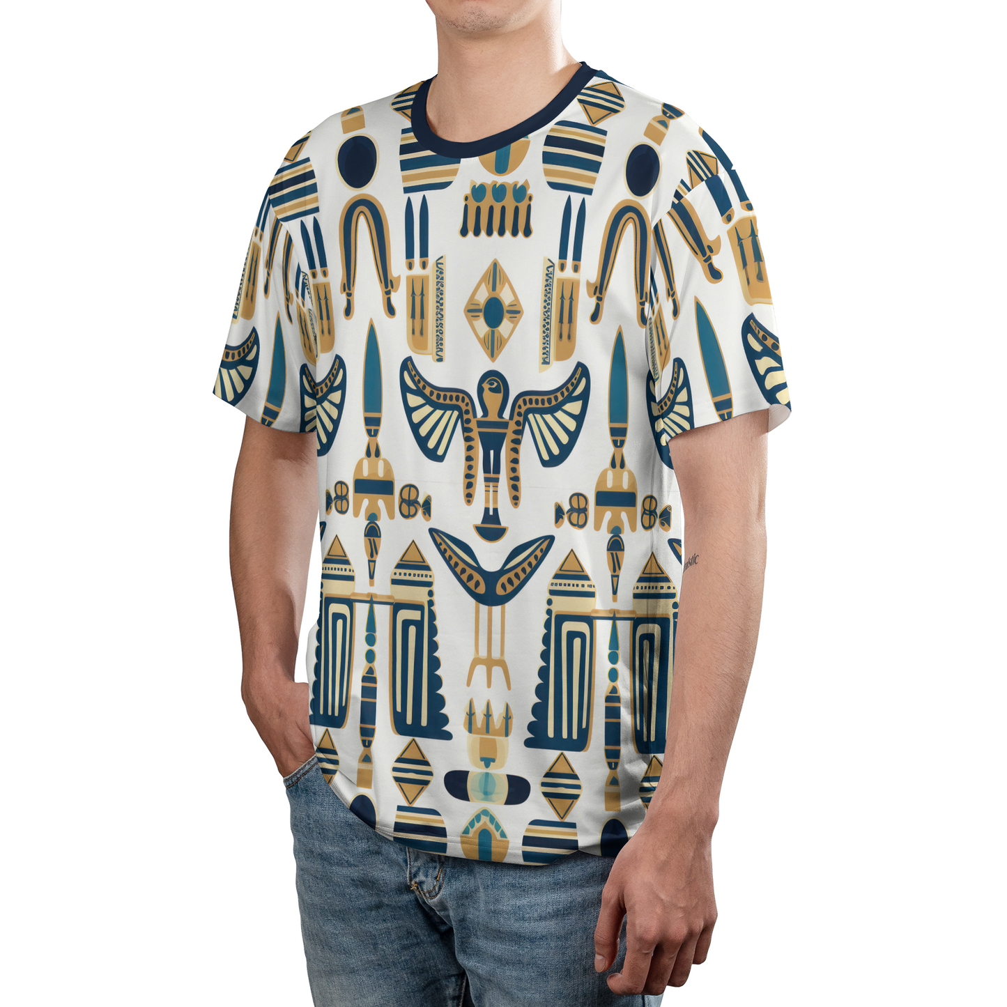 Modern Pharaoh Glyphs - t shirt for men - cool t-shirt