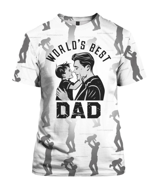 "World's Best Dad" Father & Child Graphic T-Shirt - Heartfelt Gift Tee