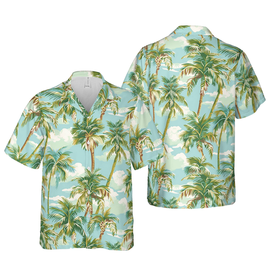 Island Breeze Palm Tree Hawaiian Shirt - Tropical Getaway Aloha