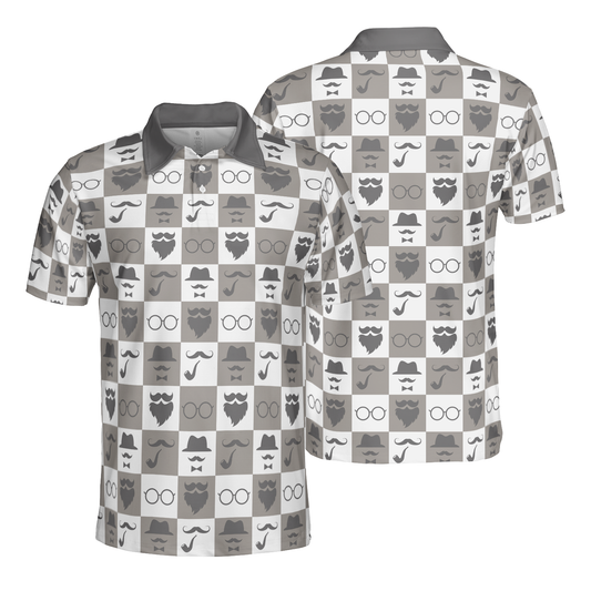 Gentleman's Checkered Icon Polo Shirt - Unique & Classic Dad Gift