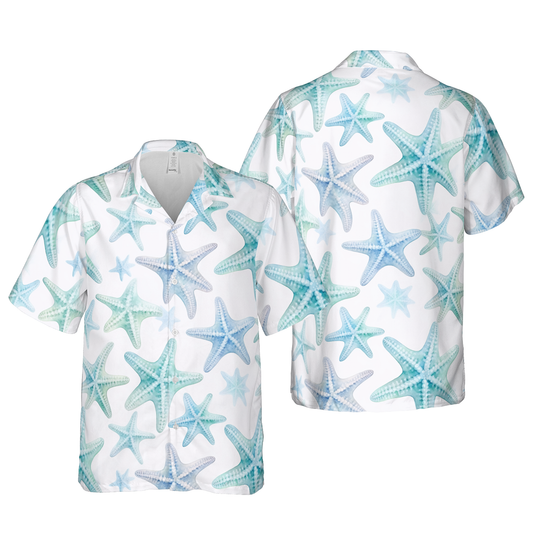 Sea Star Serenade Hawaiian Shirt - Tranquil Ocean Aloha