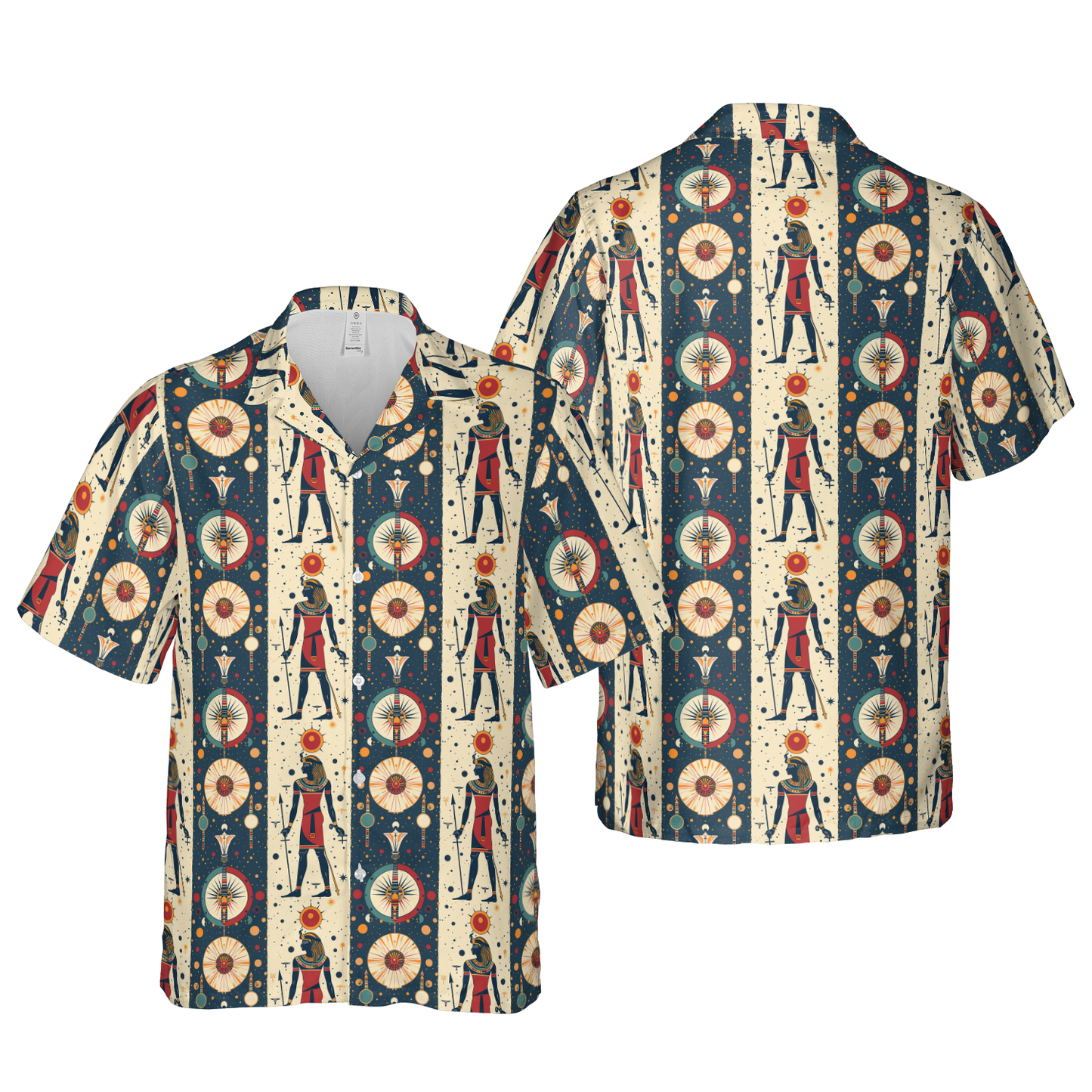Ancient Egyptian Gods & Pharaohs Hawaiian Shirt - Nile Treasures Aloha