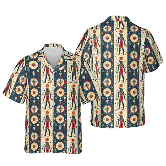 Ancient Egyptian Gods & Pharaohs Hawaiian Shirt - Nile Treasures Aloha