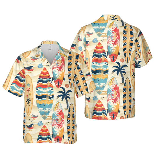 Beachcomber's Surf & Shells Hawaiian Shirt - Coastal Day Aloha