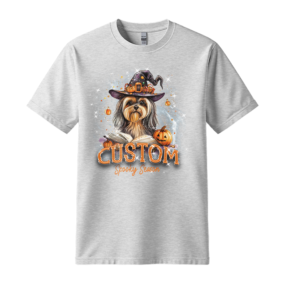 Customised Shirt - Magical Yorkie Witch Dog - Clothing For Men - Unisex Clothing - Unisex T-Shirt
