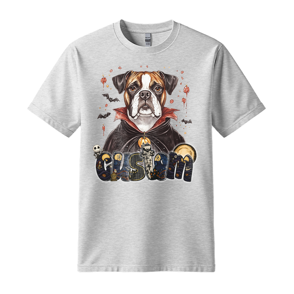Customised Shirt - Vampire Boxer Dog Halloween - Outfit For Men - Cool T-Shirt - Unisex T-Shirt