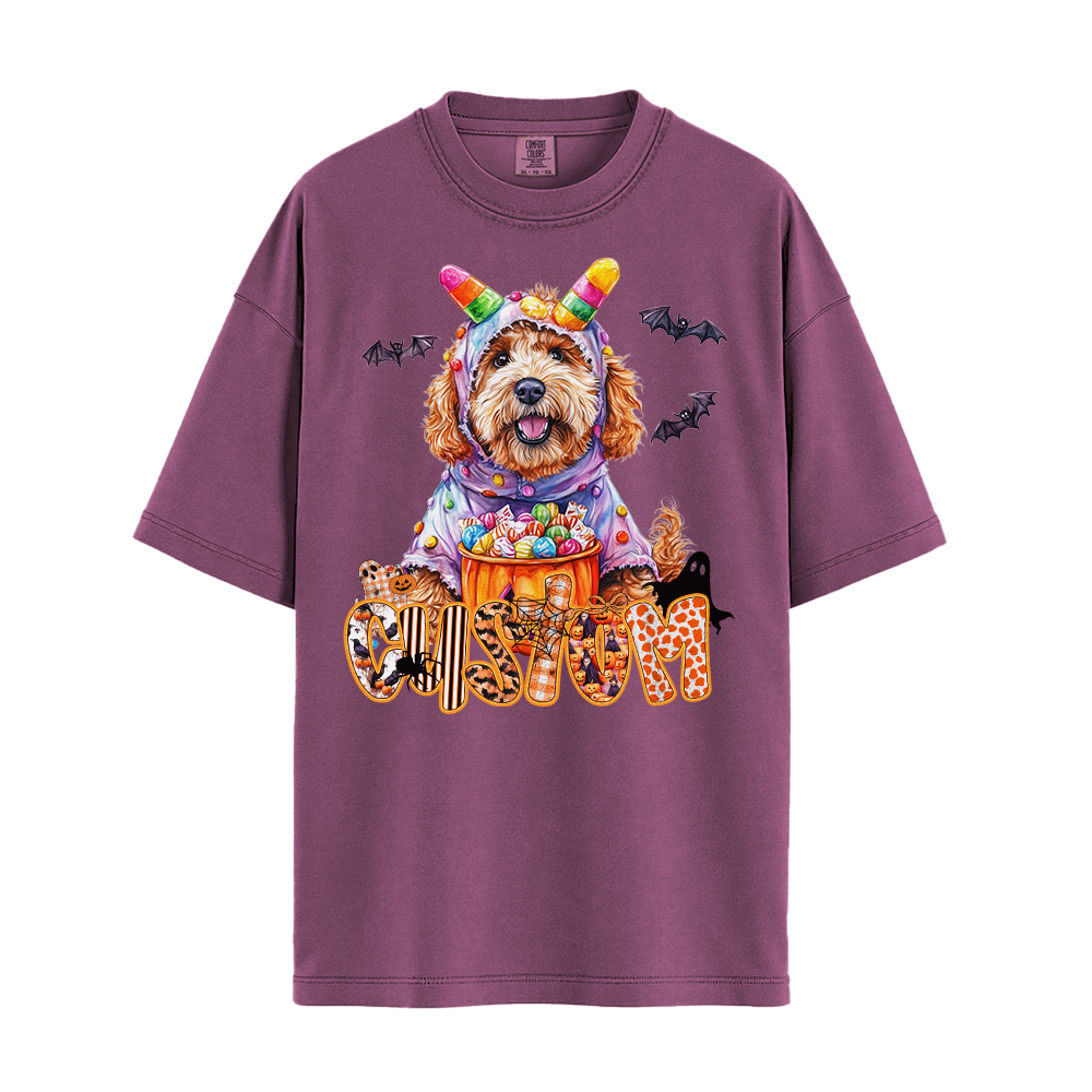 Customised Shirt - Colorful Monster Doodle Dog - Casual Wear For Men - Unisex Outfit - Unisex T-Shirt