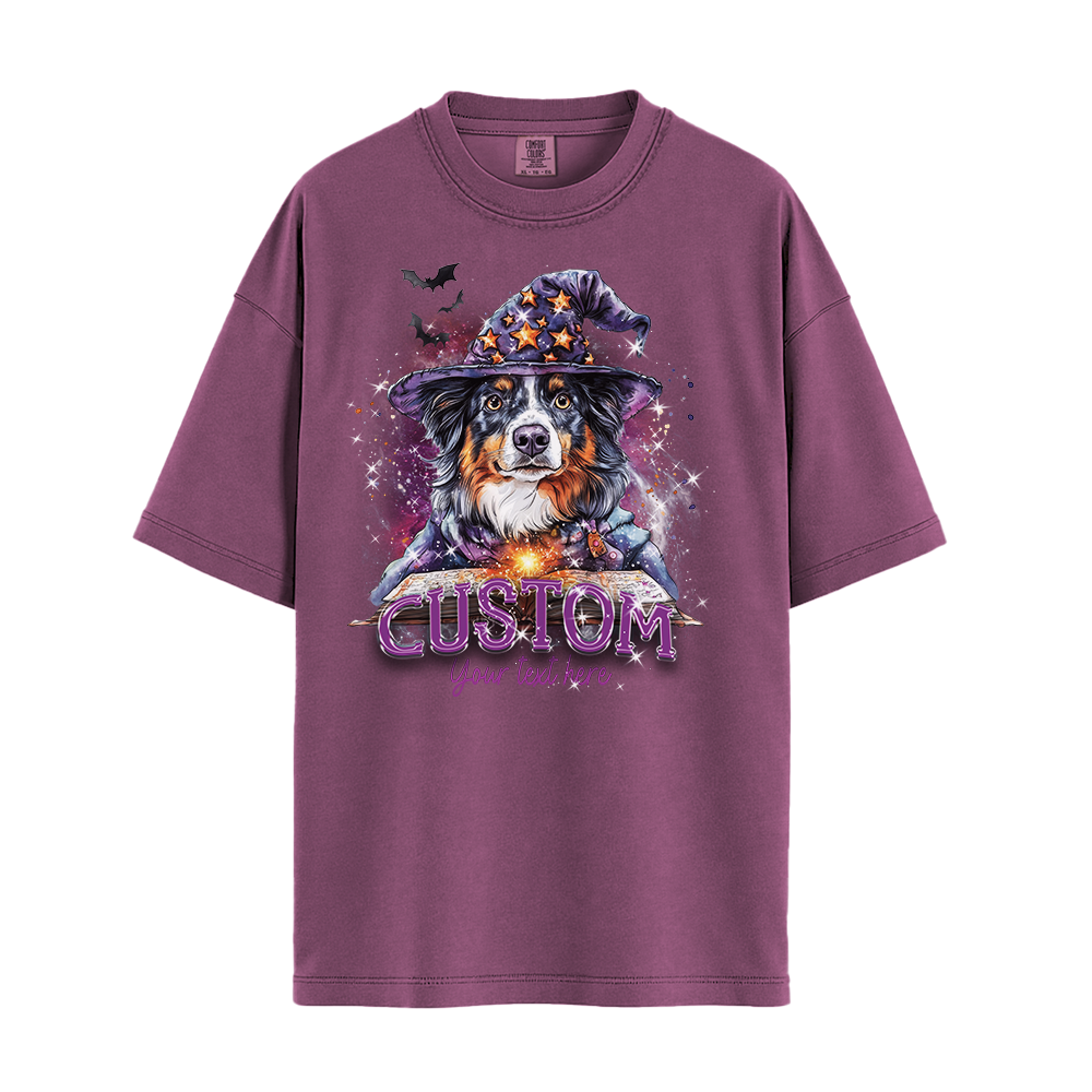 Customised Shirt - Wizard Aussie Shepherd Dog - Outfit For Men - Best Unisex T Shirt