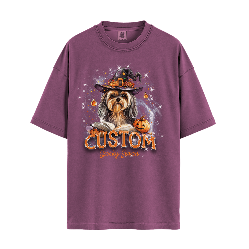 Customised Shirt - Magical Yorkie Witch Dog - Clothing For Men - Unisex Clothing - Unisex T-Shirt