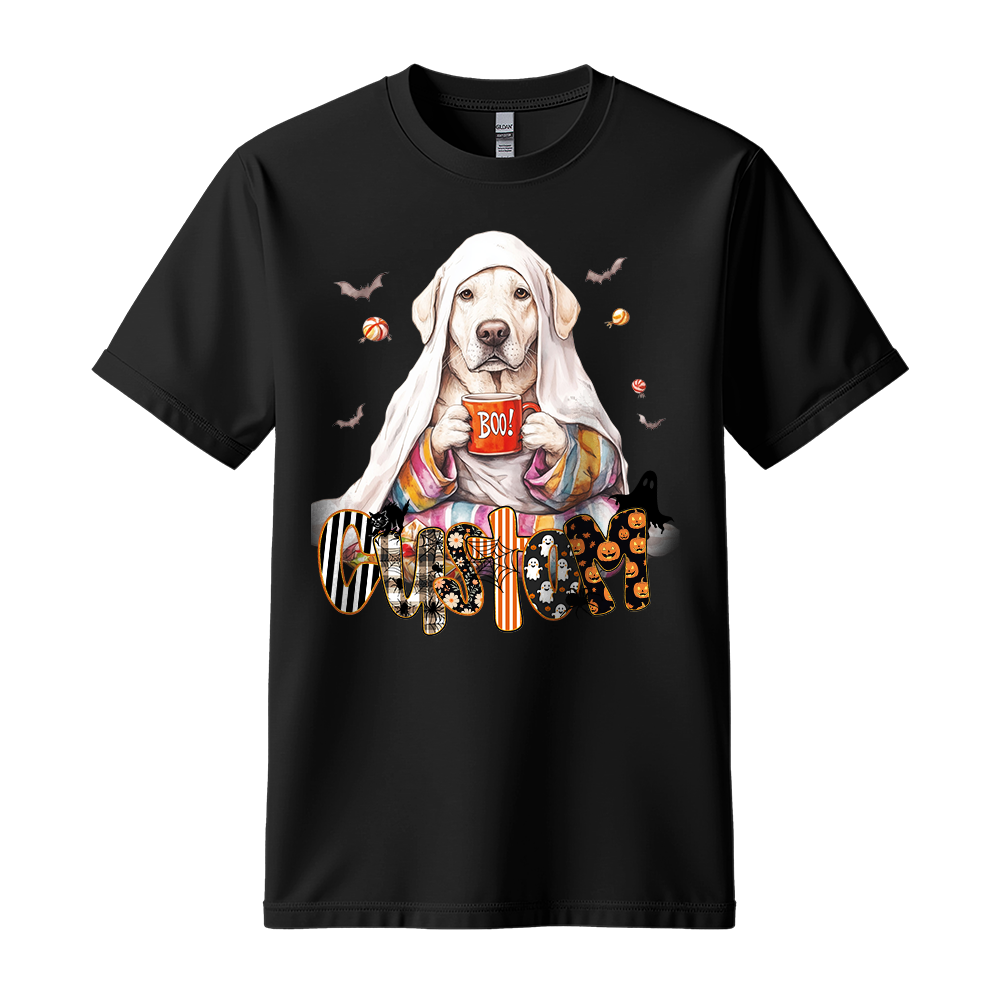 Personalised Shirt - Cozy Ghost Labrador Dog - T Shirt For Men - Best Unisex T Shirt