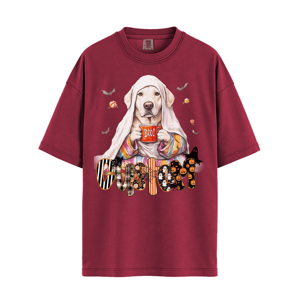 Personalised Shirt - Cozy Ghost Labrador Dog - T Shirt For Men - Best Unisex T Shirt