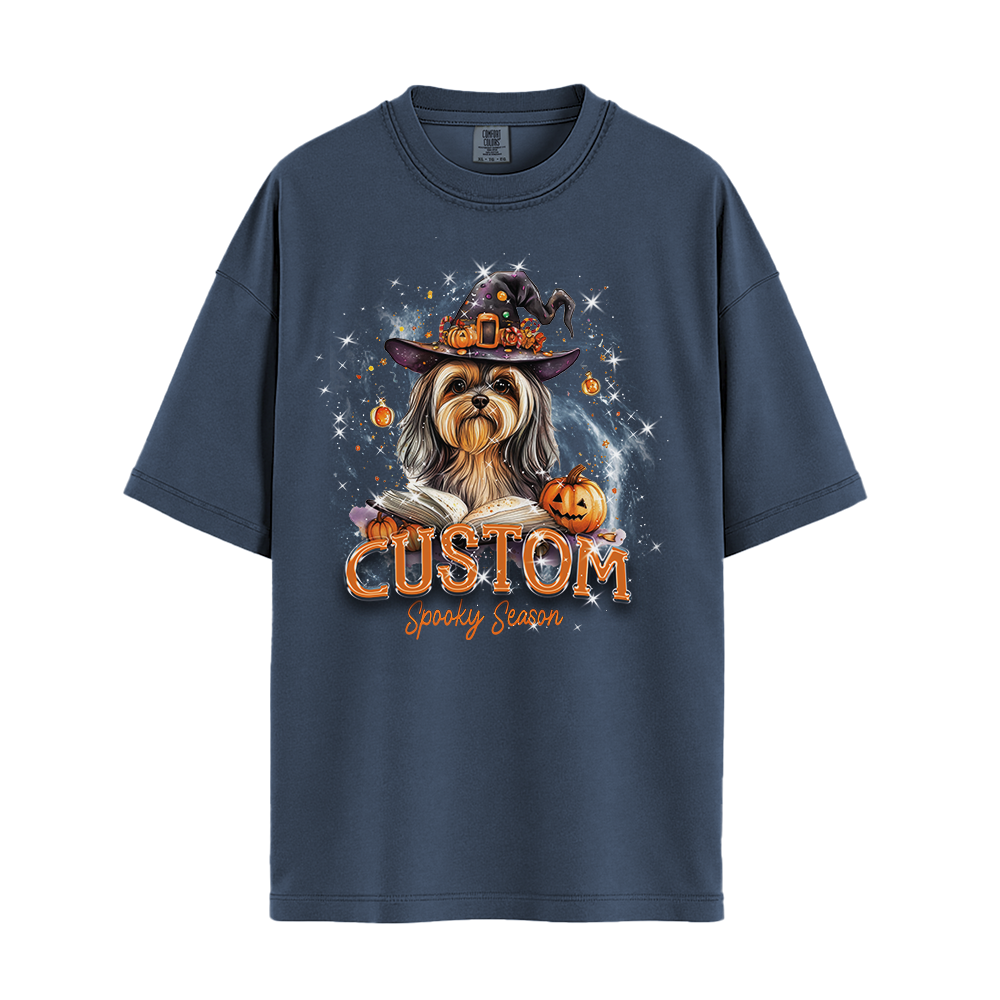 Customised Shirt - Magical Yorkie Witch Dog - Clothing For Men - Unisex Clothing - Unisex T-Shirt