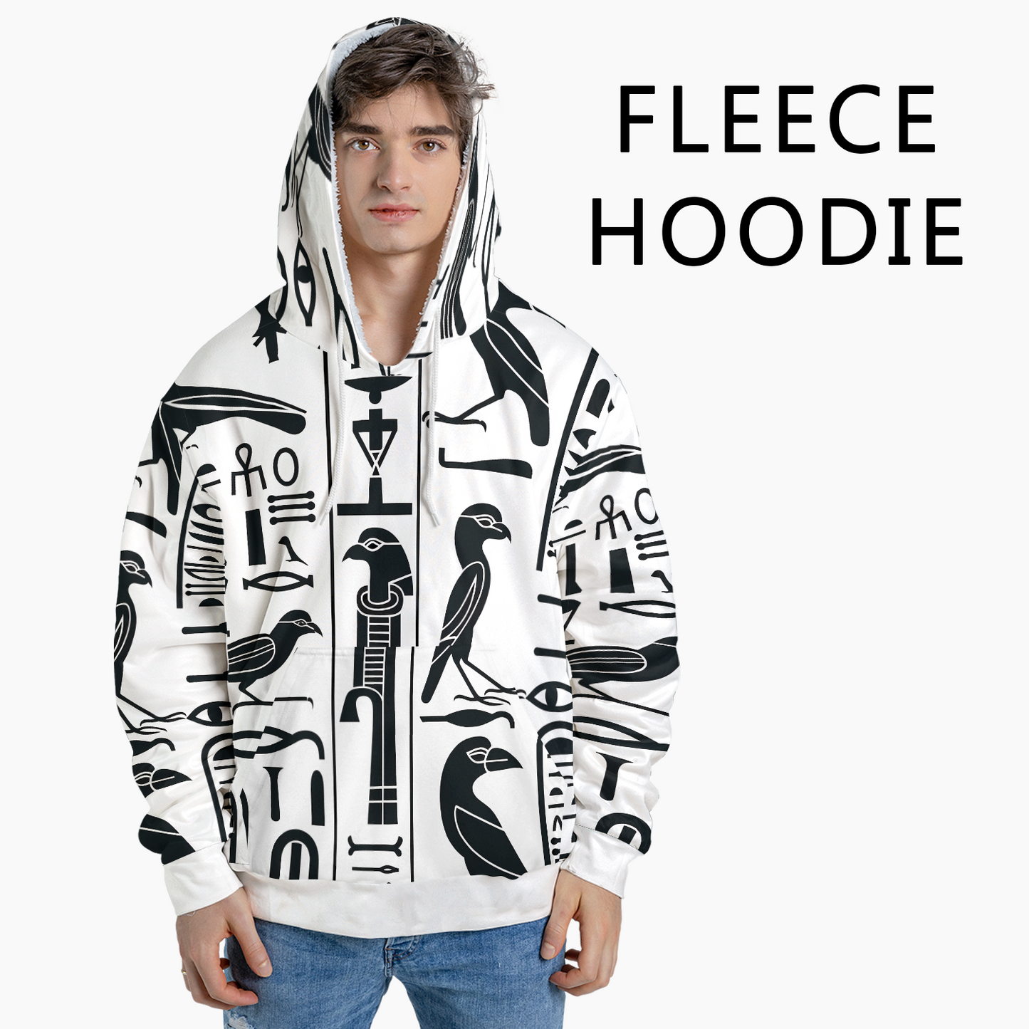 Hieroglyph Grid - Graphic Hoodies - Hooded Sweatshirt - Unisex Hoodie