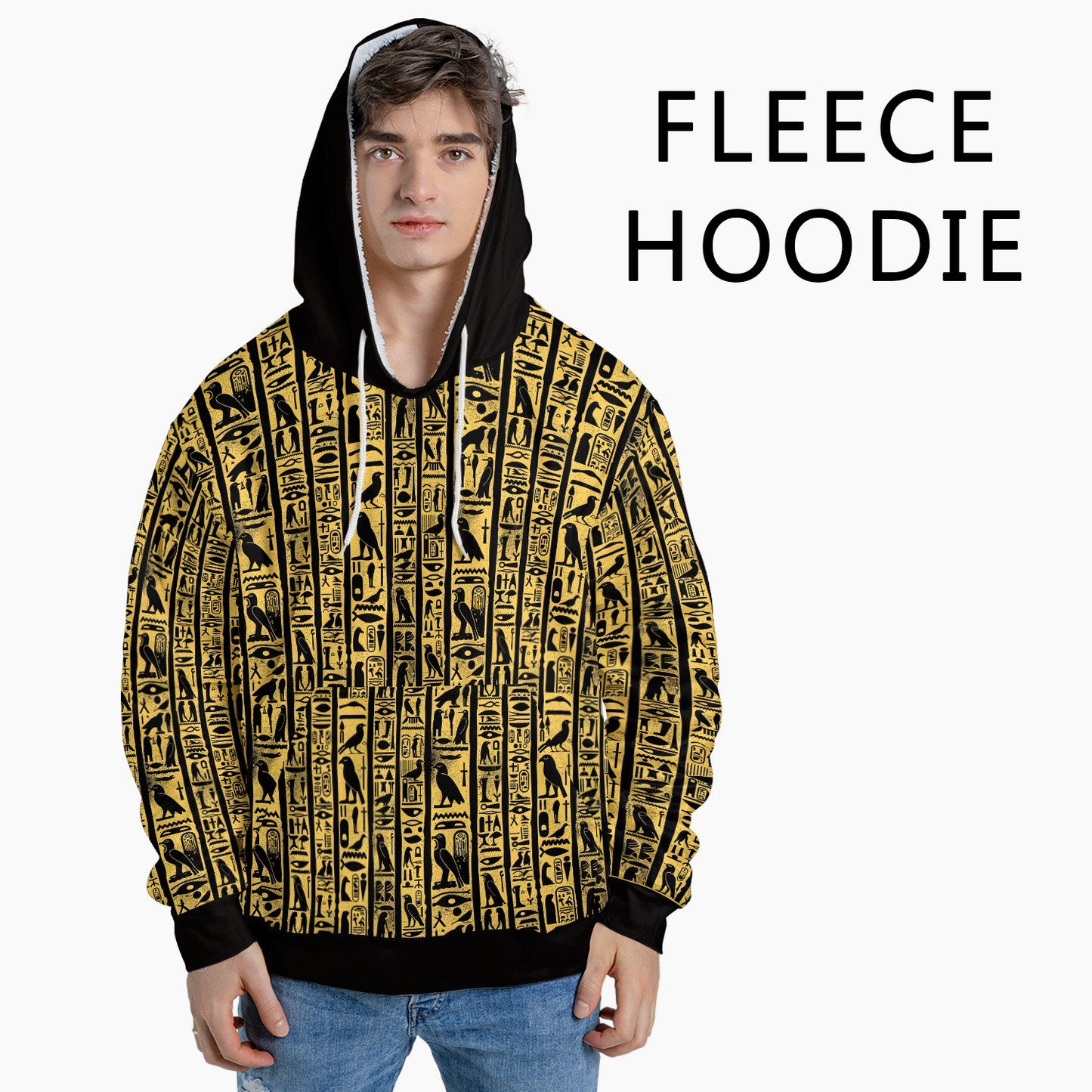 Golden Hieroglyph Tablet - Graphic Hoodies - Best Unisex Hoodies - Unisex Hoodie