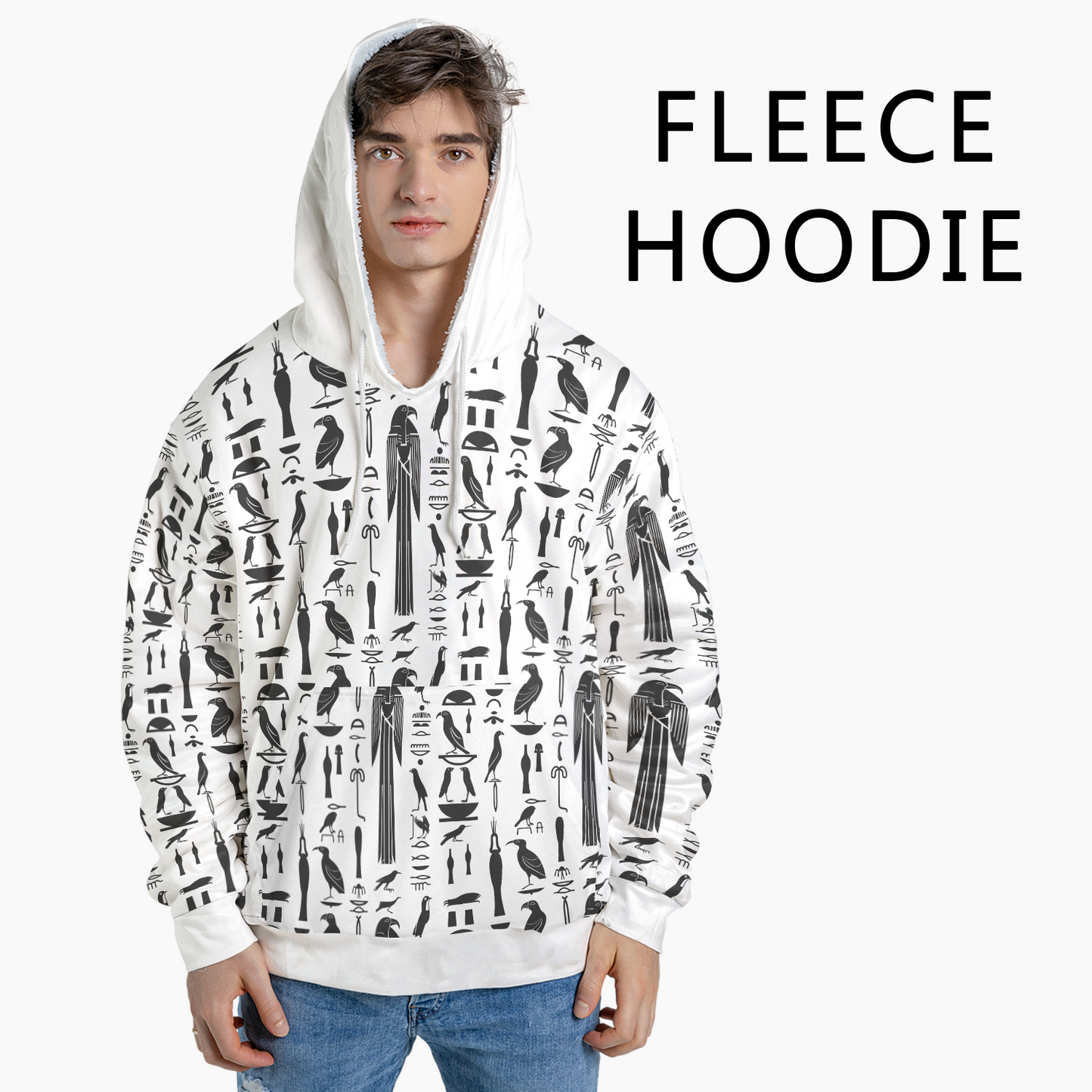 Avian Glyphs Chronicle - Graphic Hoodies - Hooded Sweatshirt - Unisex Hoodie
