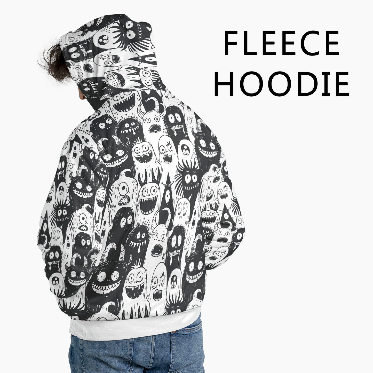 Monster Doodle Crowd - Graphic Hoodies - Cool Hoodies - Unisex Hoodie