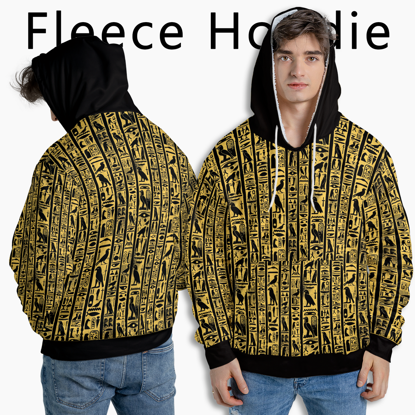 Golden Hieroglyph Tablet - Graphic Hoodies - Best Unisex Hoodies - Unisex Hoodie