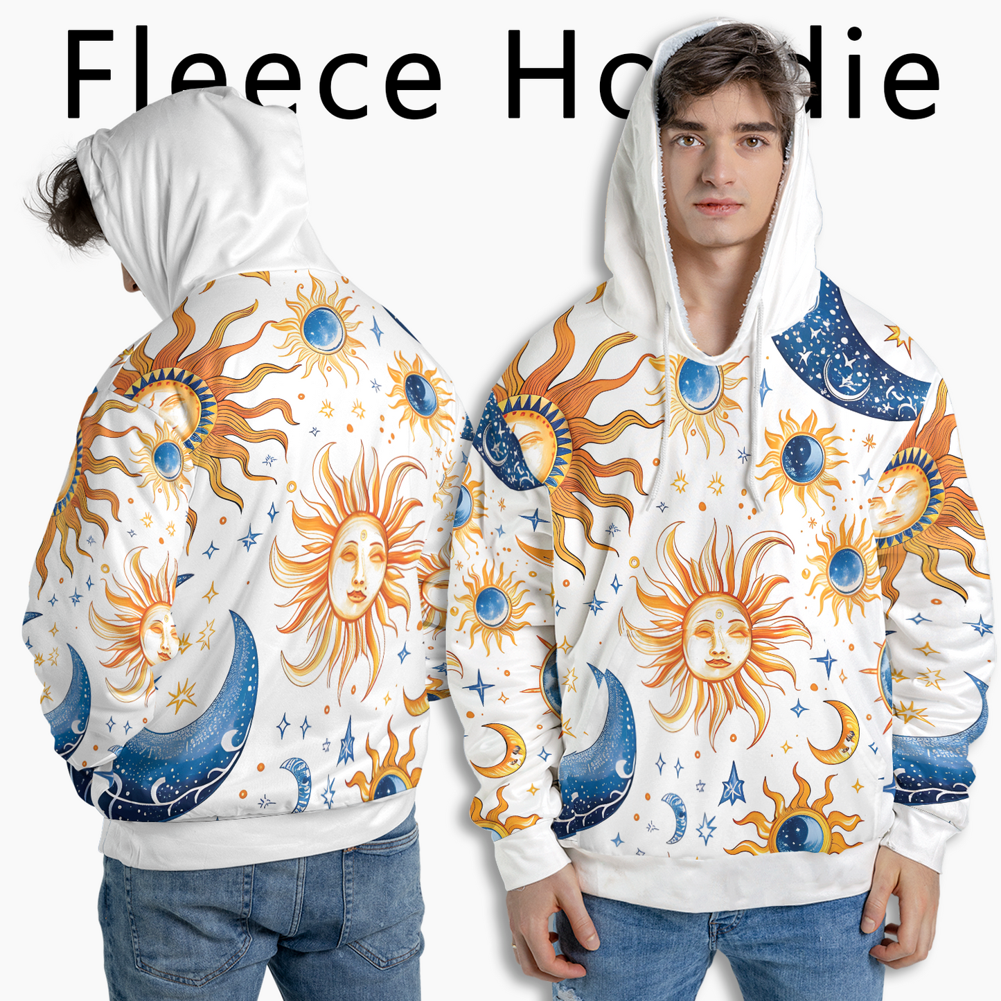 Celestial Sun Moon - Graphic Hoodies - Hooded Sweatshirt - Unisex Hoodie