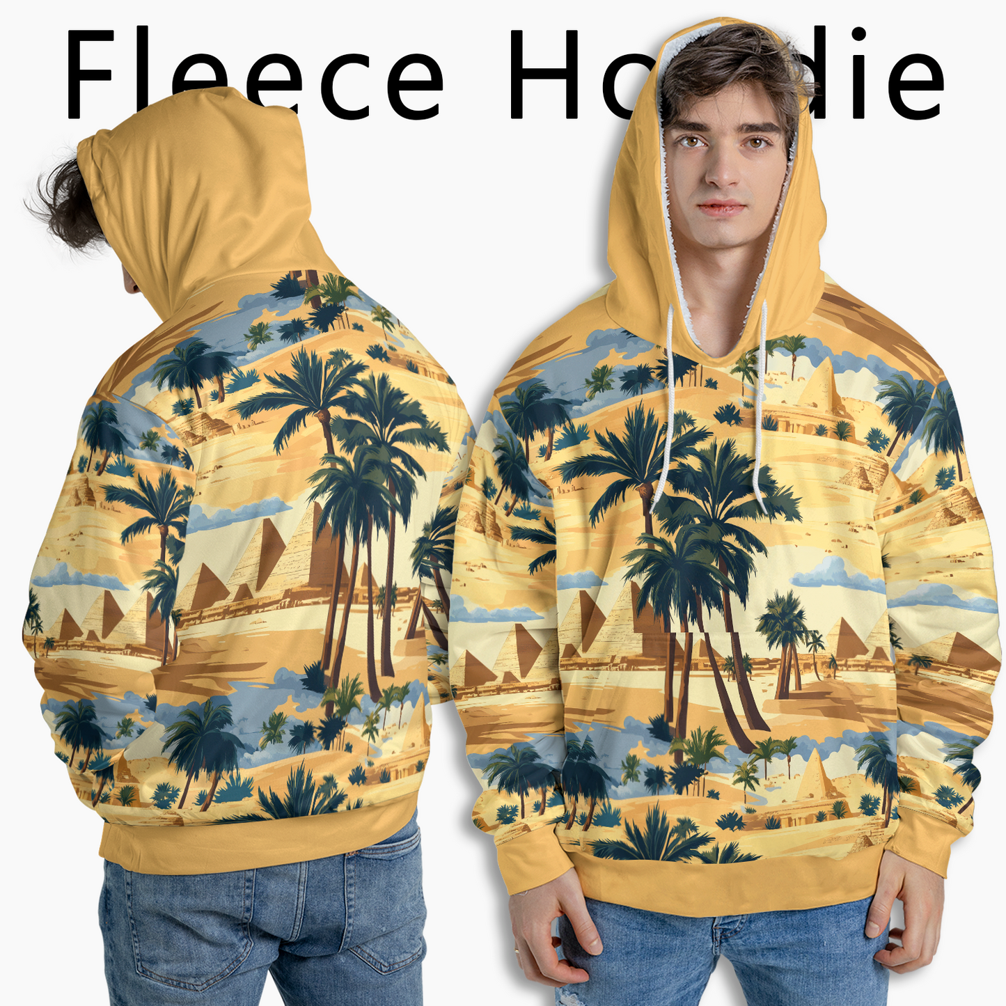 Giza Oasis Panorama - Graphic Hoodies - Hooded Pullover - Unisex Hoodie