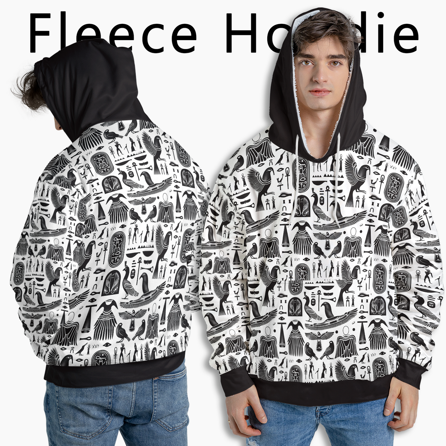 Ancient Gods Glyphs - Graphic Hoodies - Hooded Sweatshirt - Unisex Hoodie