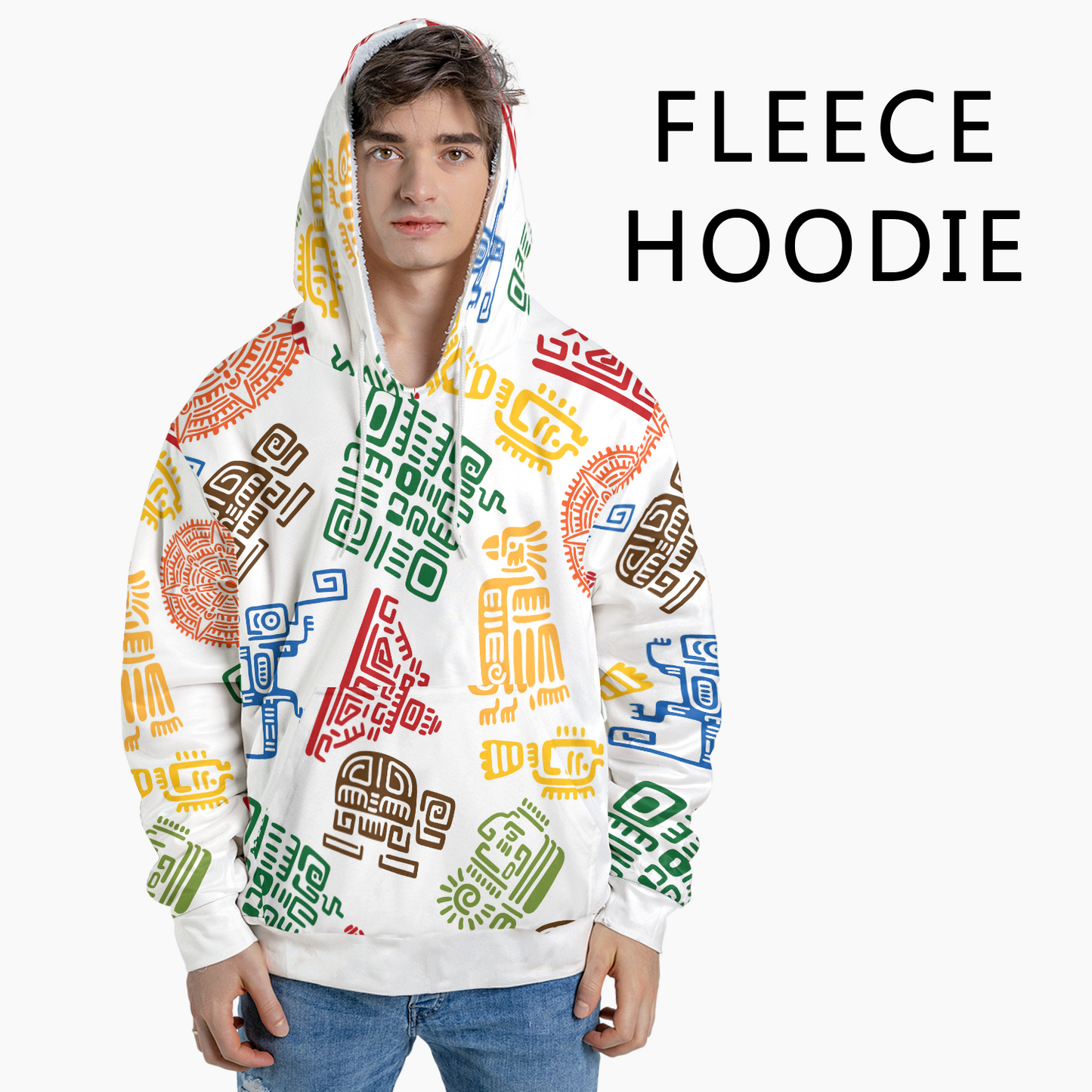 Vibrant Tribal Mosaic - Graphic Hoodies - Cool Hoodies - Unisex Hoodie