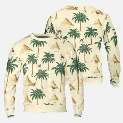 Desert Oasis Sweatshirts - Egyptian Pyramids Sweater - Unisex Sweatshirts - Nice Sweater