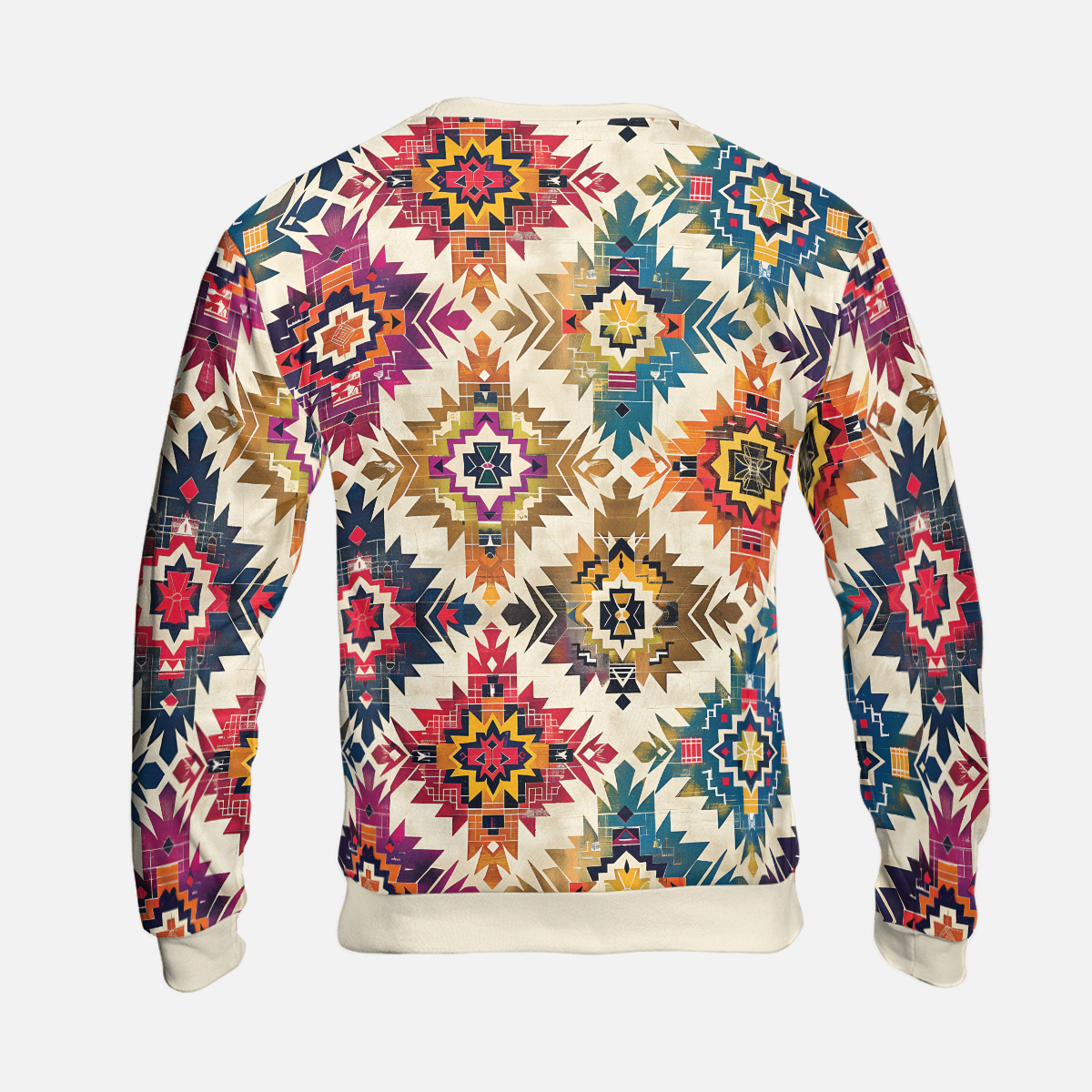Aztec Diamond Sweatshirts - Boho Geometric Sweater - Dressy Sweatshirts - Nice Sweater