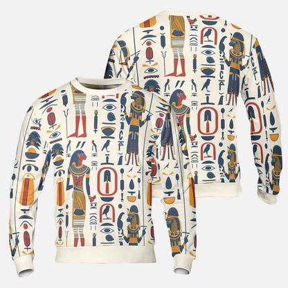 Hieroglyphics Sweatshirts - Ancient Egypt Sweater - Unisex Sweatshirts - Nice Sweater