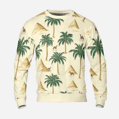 Desert Oasis Sweatshirts - Egyptian Pyramids Sweater - Unisex Sweatshirts - Nice Sweater
