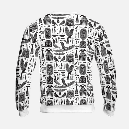 Egyptian Gods Sweatshirts - Black & White Sweater - Oversize Sweatshirts - Unisex Sweater