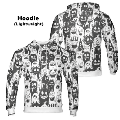 Monster Doodle Crowd - Graphic Hoodies - Cool Hoodies - Unisex Hoodie