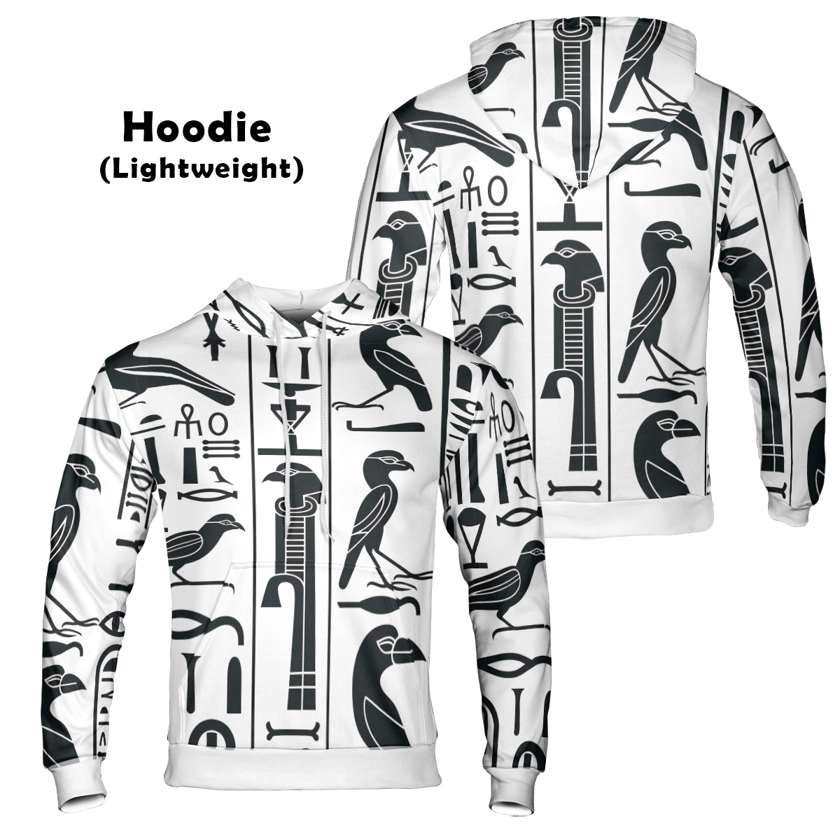 Hieroglyph Grid - Graphic Hoodies - Hooded Sweatshirt - Unisex Hoodie