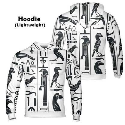 Hieroglyph Grid - Graphic Hoodies - Hooded Sweatshirt - Unisex Hoodie