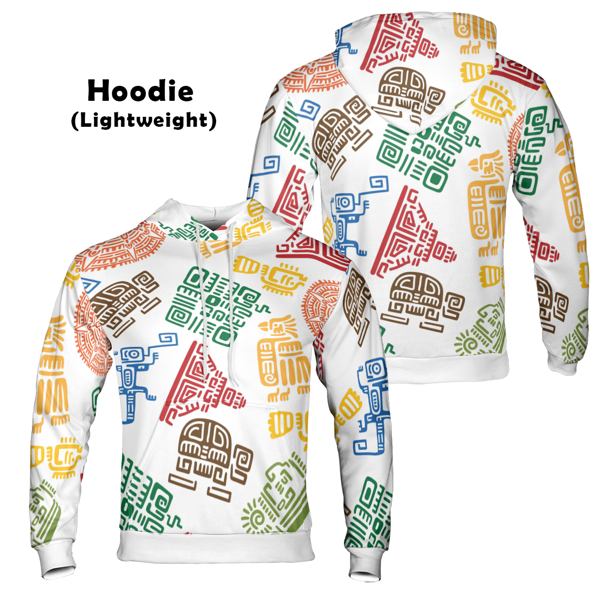 Vibrant Tribal Mosaic - Graphic Hoodies - Cool Hoodies - Unisex Hoodie