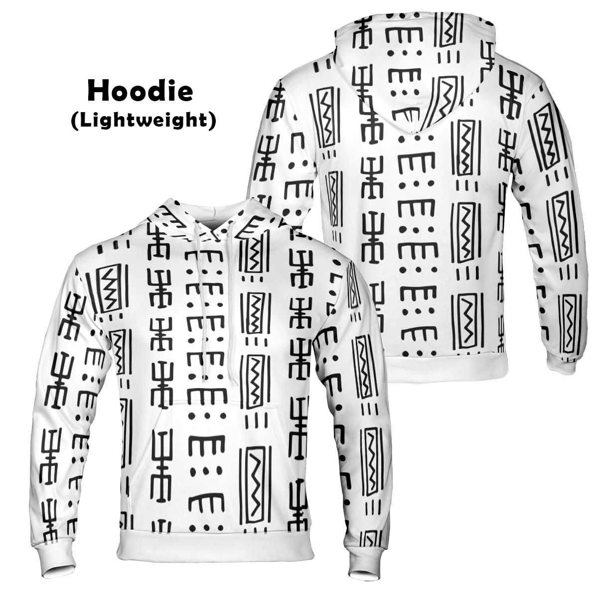 Geometric Tribal - Graphic Hoodies - Hooded Pullover - Unisex Hoodie