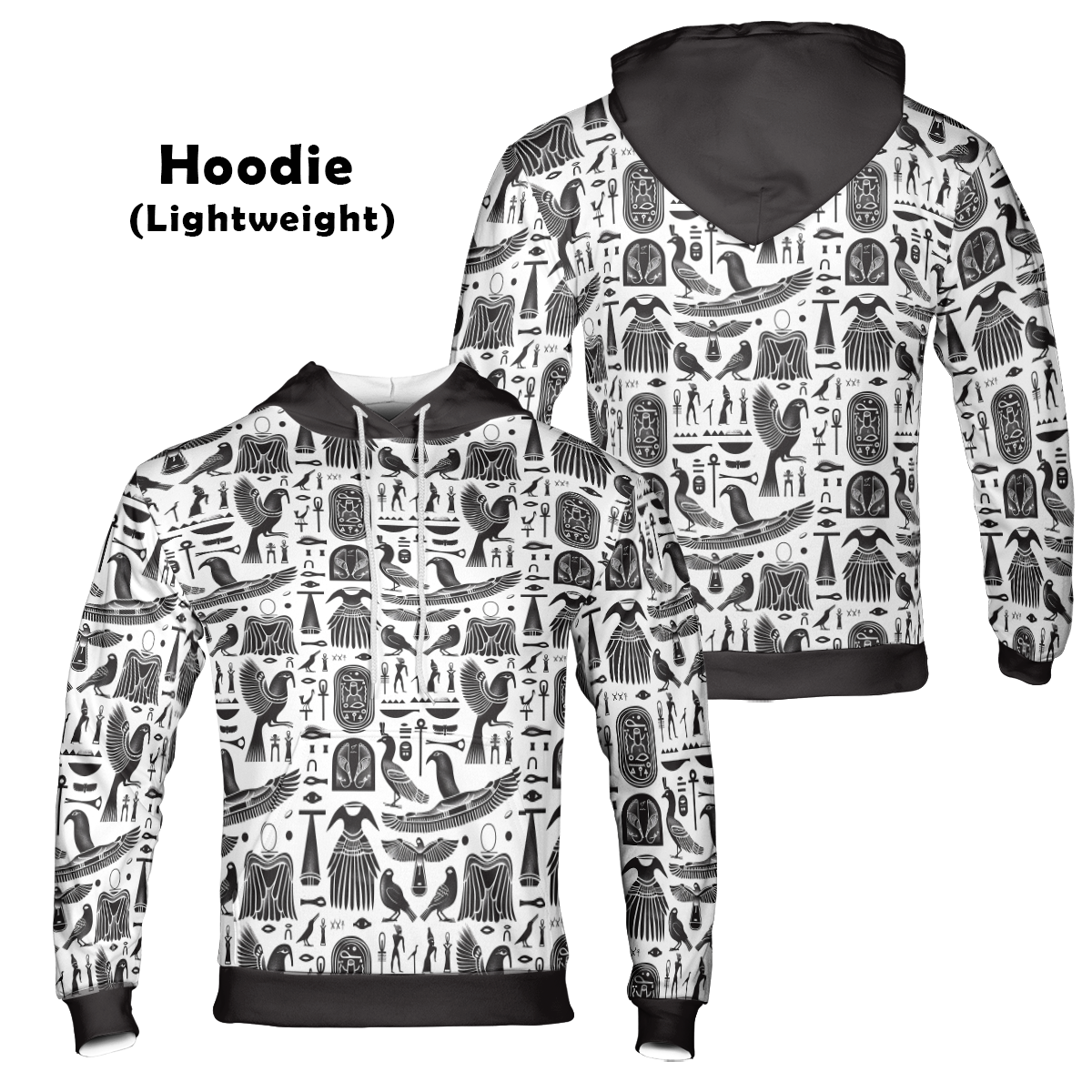 Ancient Gods Glyphs - Graphic Hoodies - Hooded Sweatshirt - Unisex Hoodie