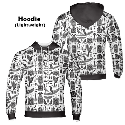 Ancient Gods Glyphs - Graphic Hoodies - Hooded Sweatshirt - Unisex Hoodie