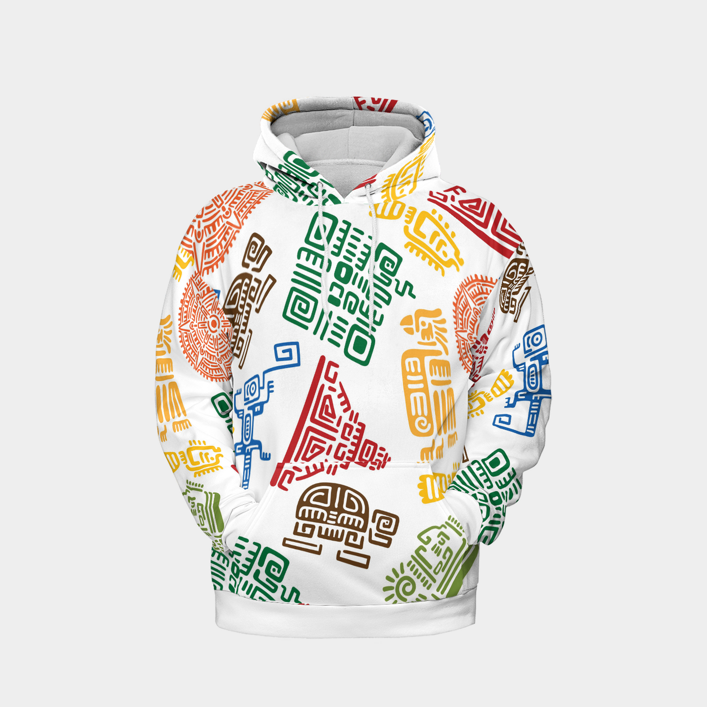 Vibrant Tribal Mosaic - Graphic Hoodies - Cool Hoodies - Unisex Hoodie