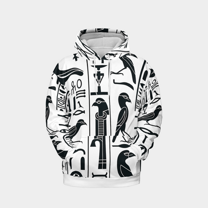 Hieroglyph Grid - Graphic Hoodies - Hooded Sweatshirt - Unisex Hoodie