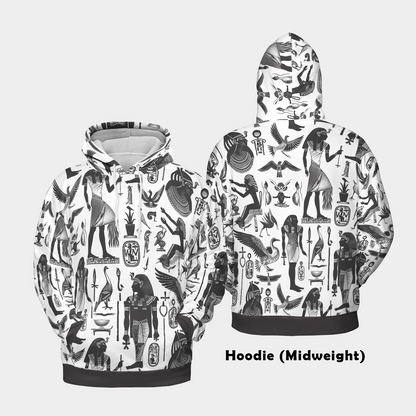 Monochrome Egypt - Graphic Hoodies - Cool Hoodies - Unisex Hoodie