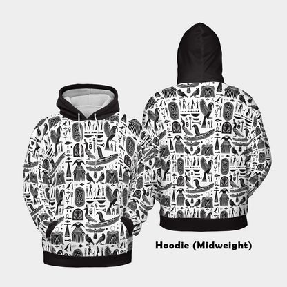 Ancient Gods Glyphs - Graphic Hoodies - Hooded Sweatshirt - Unisex Hoodie